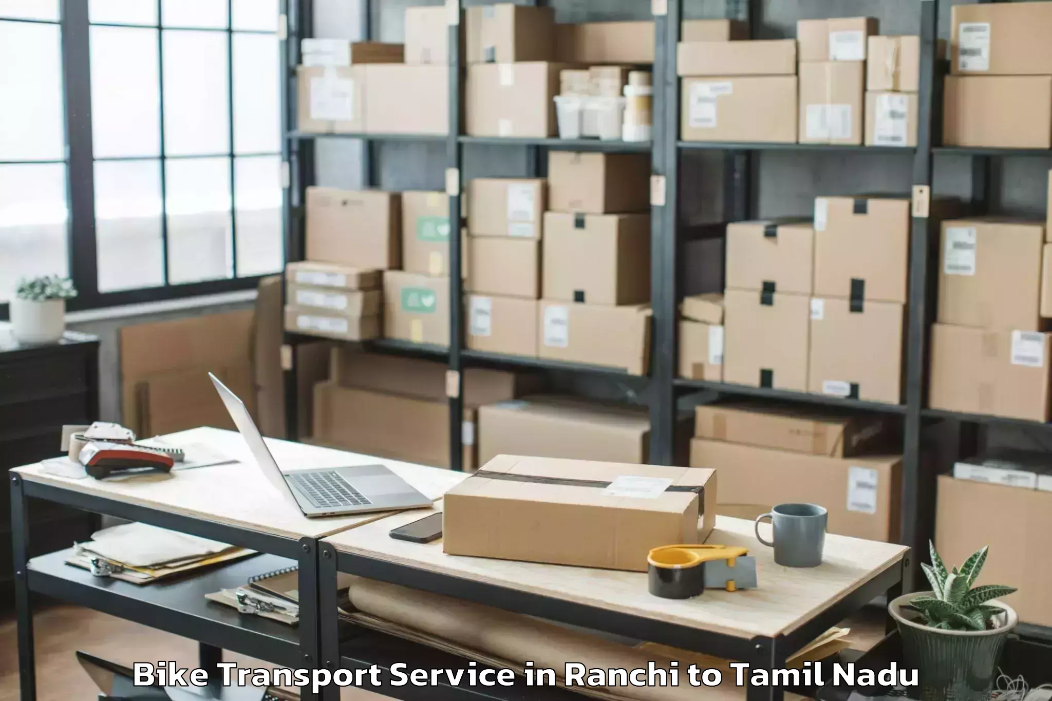 Hassle-Free Ranchi to Parangimalai Bike Transport